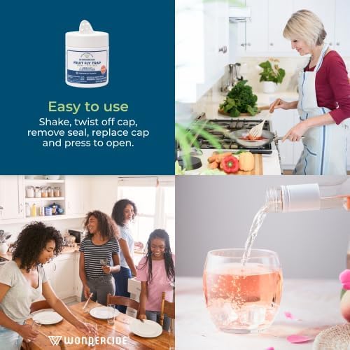 Wondercide - Fruit Fly Traps for Indoors - Fruit Fly Killer - Pet and People Safe - Made in USA & Plant Based - 5.4 oz - 2 Pack