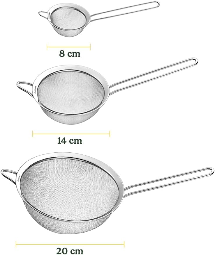 Cuisinart Mesh Strainers, 3 Count (Pack of 1) Set, CTG-00-3MS Silver