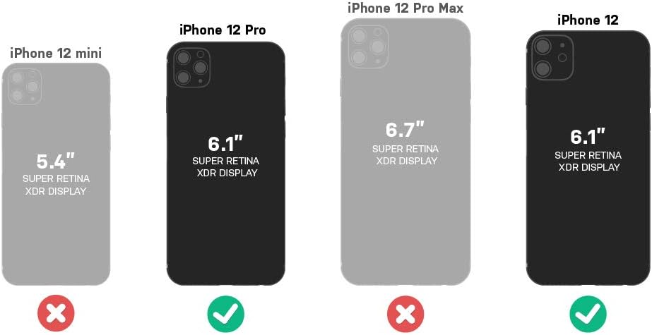 OtterBox iPhone 12 & iPhone 12 Pro Commuter Series Case - Black, Slim & Tough, Pocket-Friendly, with Port Protection