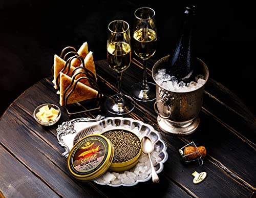 OVERNIGHT SHIPPING - OLMA Beluga Hybrid Black Caviar - Rated Top Caviar in the World - 0.5 oz / 14 g