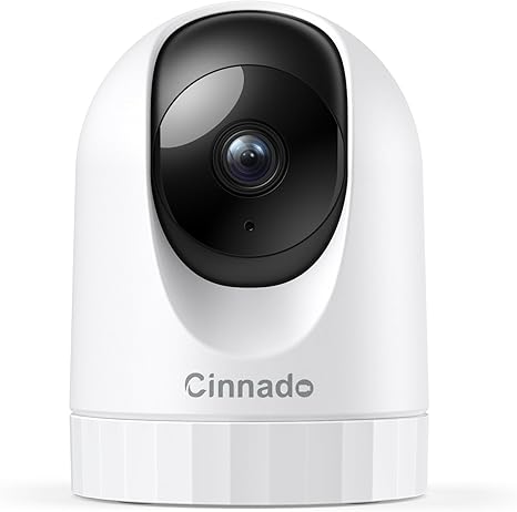 Security Camera Indoor-2K 360° WiFi Cameras for Home Security,Pet/Dog/Baby Camera with Phone app, 2-Way Audio, Night Vision, 24/7 SD Card Storage, Works with Alexa & Google Home (2.4Ghz)-D1