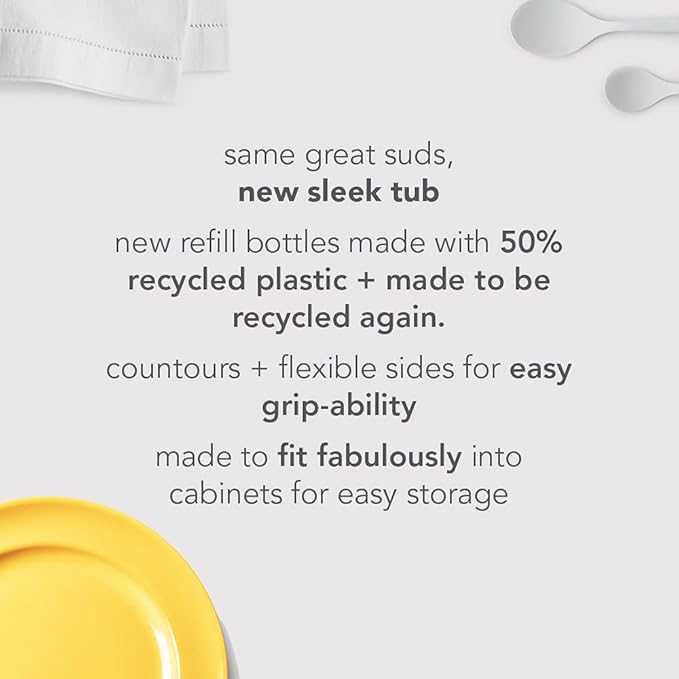 Method Gel Dish Soap Refill, Lime + Sea Salt Scent, Powerful Cleaning Formula, Large Refill Tub, Biodegradable Formula, Cuts Through Grease, 54 Fl Oz