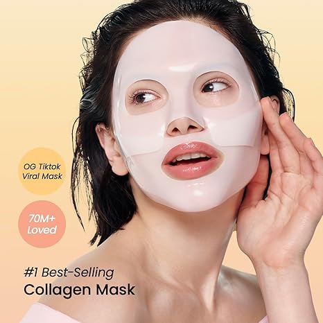 BIODANCE Bio-Collagen Real Deep Mask, Hydrating Overnight Hydrogel Mask, Pore Minimizing, Elasticity Improvement, 34g x4ea