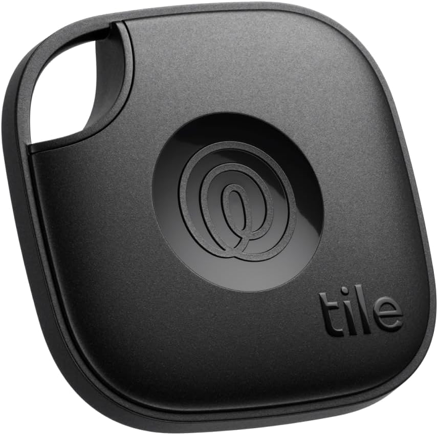 Tile by Life360 Mate Bluetooth Tracker, Keys Finder and Item Locator for Keys, Bags and More. Phone Finder. Both iOS and Android Compatible. 1-Pack (Black)