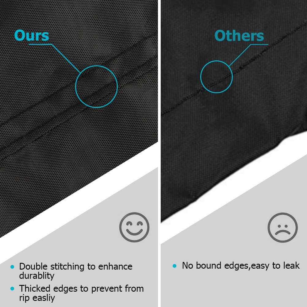 iCOVER Grill Cover, 58 inch BBQ Grill Cover for Outdoor Grill, Anti-UV & Fade Resistant Gas Grill Cover, Waterproof Barbecue Grill Covers for Weber, Char-Broil, Nexgrill and More, Black