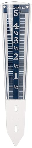AcuRite 5" Capacity Easy-to-Read Magnifying Rain Gauge, Acrylic (00850A3)