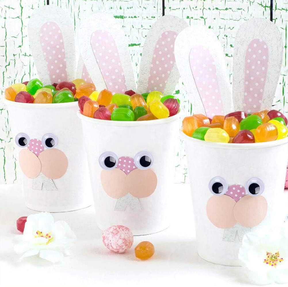 DECORA 500 Pieces 6mm -12mm Black Wiggle Googly Eyes with Self-Adhesive for Crafts Decorations