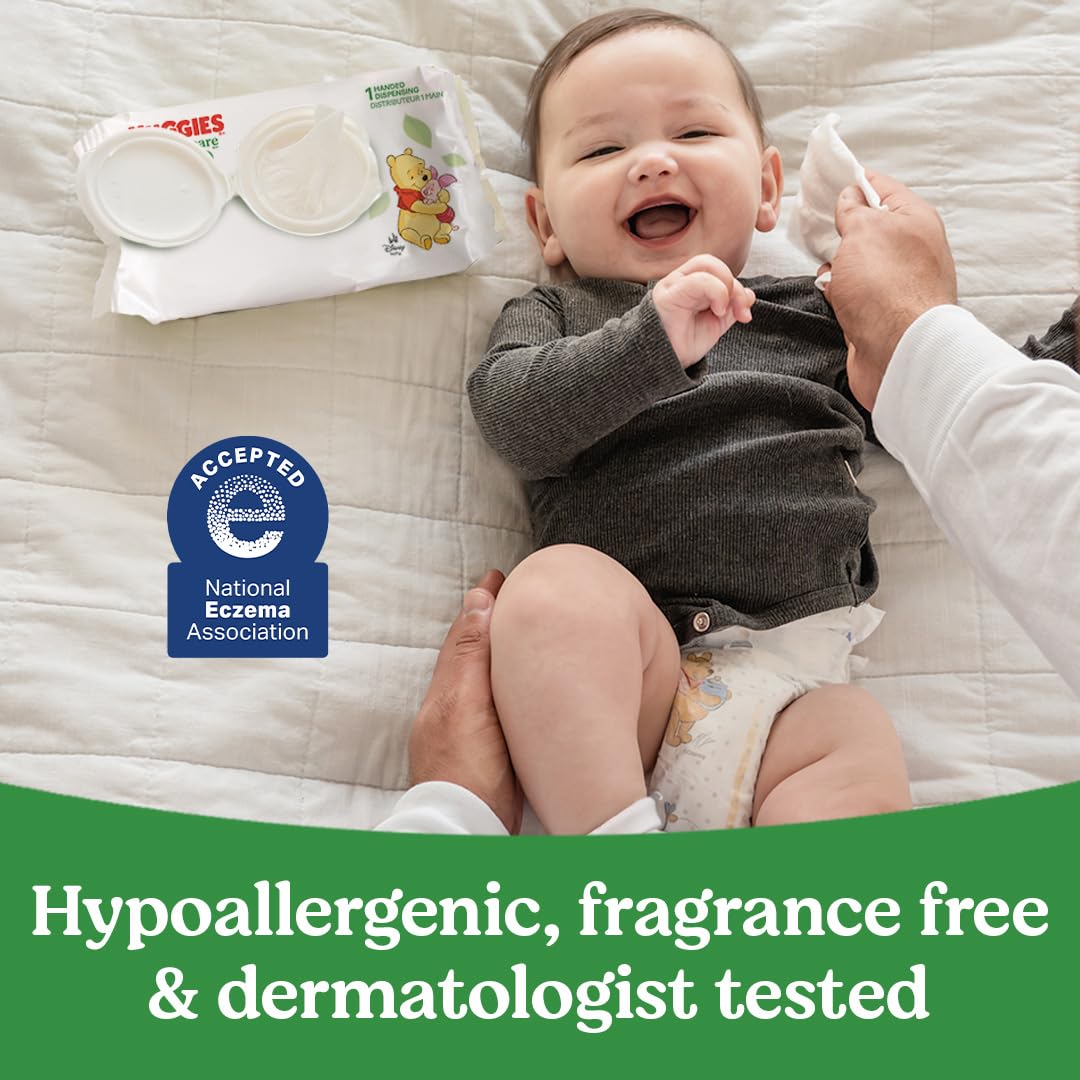 Huggies Natural Care Sensitive Baby Wipes – 768 Count (12 Flip-Top Packs), Unscented & Hypoallergenic