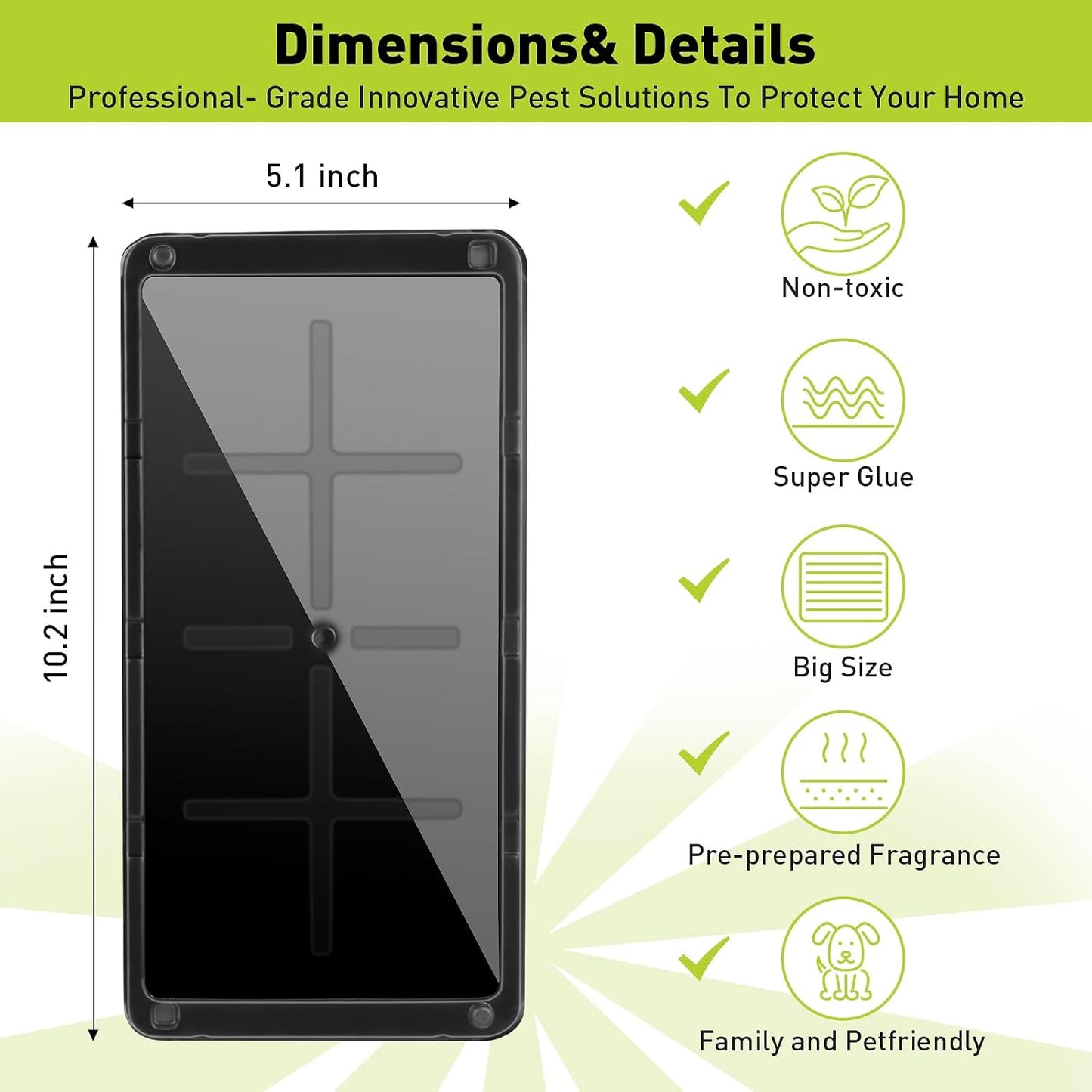 Glue Mouse Traps Indoor for Home, Rat Trap-12 Pack, Large Heavy Duty Glue Traps for Safe Home Pest Control. Pre-Scented, Non-Toxic Sticky Boards for Mice, Rats & More. Easy To Use