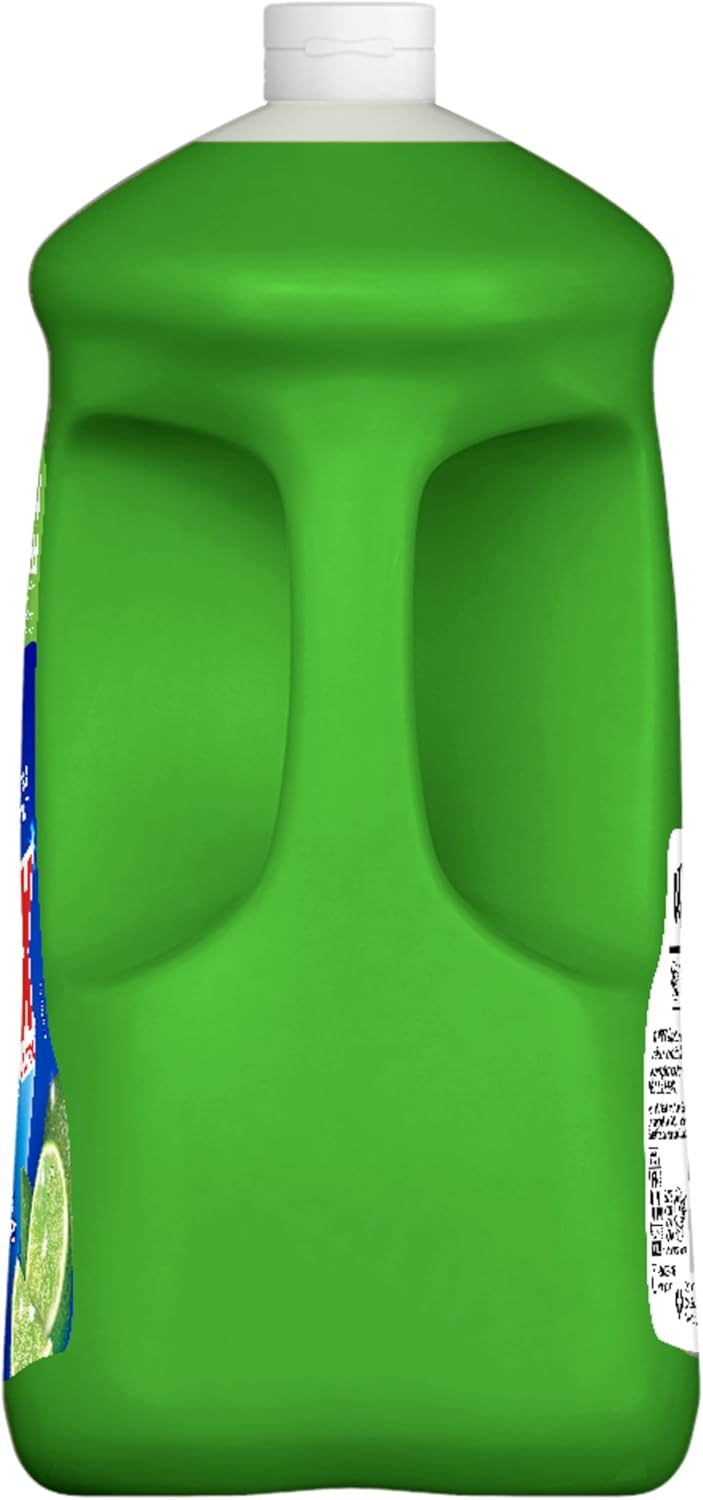 Ajax Ultra Liquid Dish Soap Vinegar and Lime Scent, Sparkling Clean Dishes, 90 fl oz Bottle