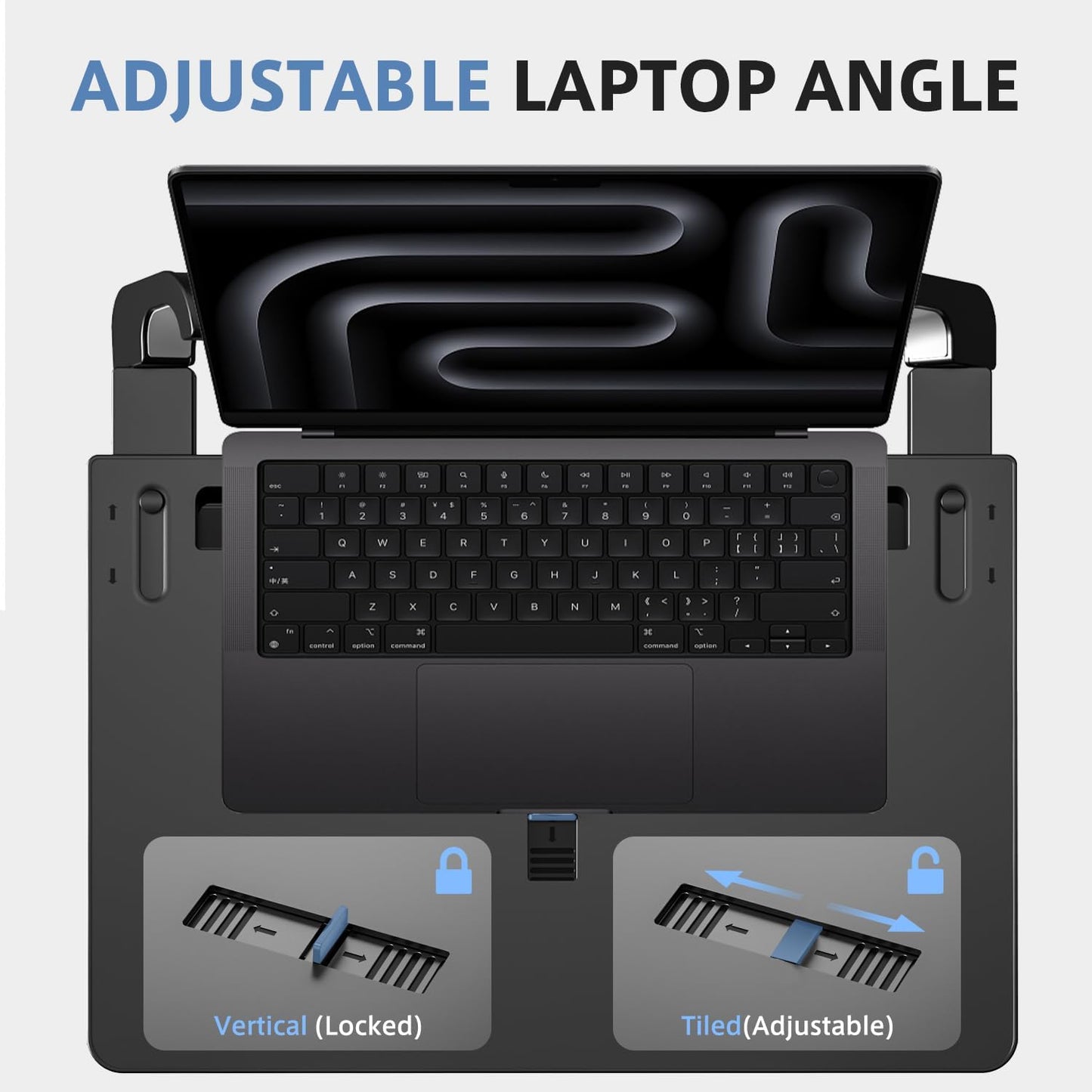 Steering Wheel Tray, Car Food Tray, Car Desk for Laptop, Multipurpose Car Table for Eating & Work, Adjustable Car Tray with Drawer and Anti-Slip Protective Adhesive