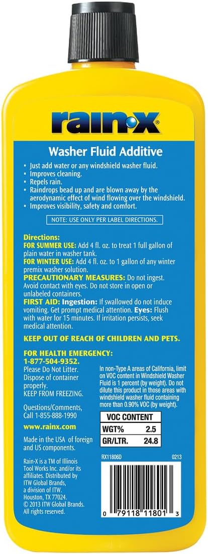 Rain-X RX11806D Washer Fluid Additive-16.9 fl. oz, 500. ml