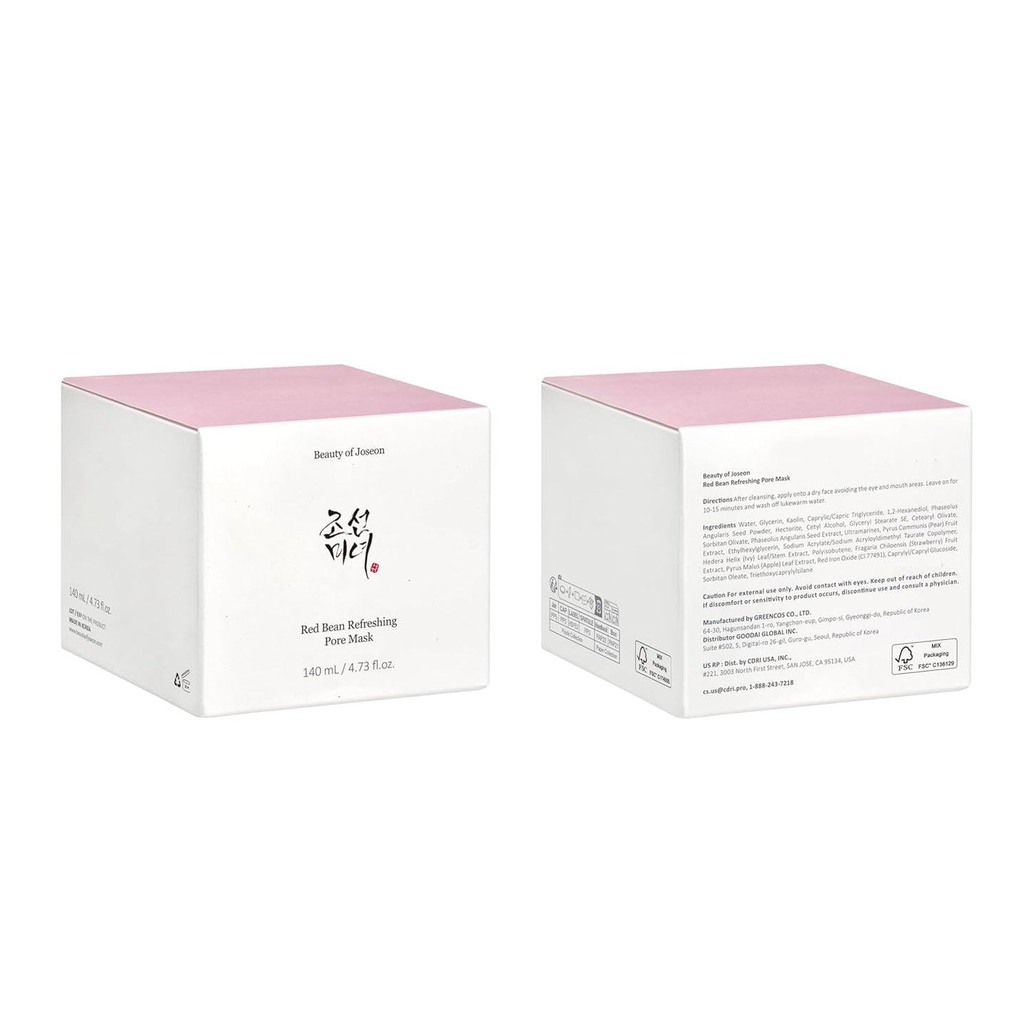 Beauty of Joseon Red Bean Pore Refreshing Mask Mud Cream Hydrating Wash Off Pack, Pore Cleansing Exfoliator, Korean Skin Care for Men and Women 140ml, 4.73 fl.oz