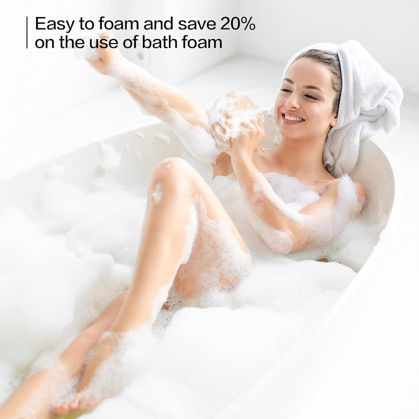 Fishent Loofah Bath Sponge Shower Loofahs, 4 Pack Soft Loofa Exfoliating Body Scrubber Mesh Shower Puff Pouf Ball Luffa for Men and Women(50g/pcs)