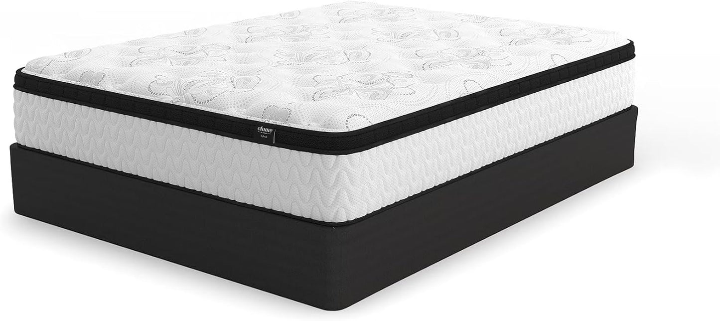 Signature Design by Ashley Chime Hybrid Queen 12" Mattress with Gel Memory Foam, Medium Firm, Pressure Relief, Fiberglass Free Mattress in a Box