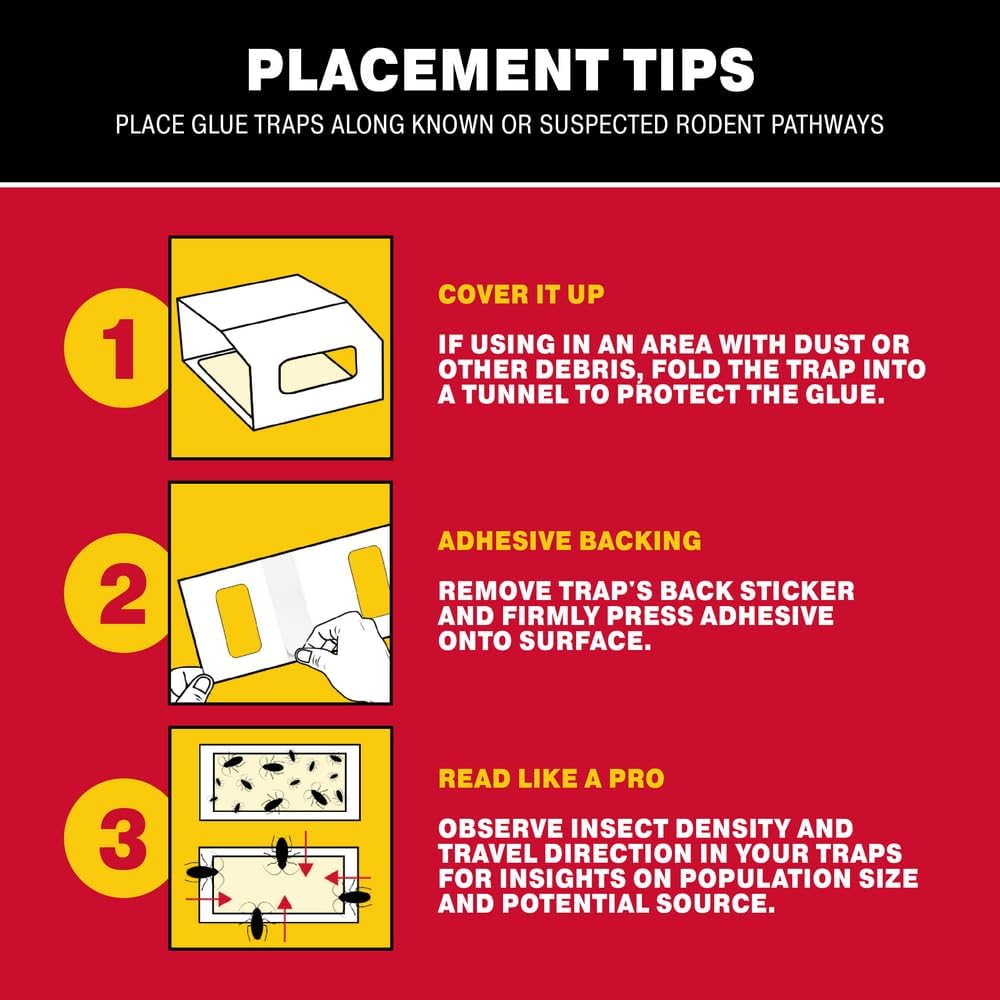 Catchmaster Spider & Insect Glue Traps 45-Pk (15 Sheets), Adhesive Cockroach Killer Glue Boards, Cricket Sticky Traps, Indoor Roach & Bug Catcher for Home, Garage & Shed, Pet Safe Pest Control
