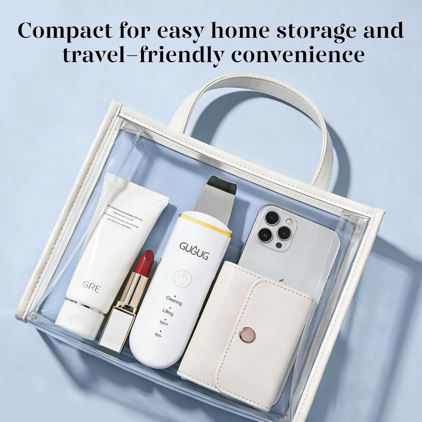 GUGUG Skin Scrubber Face Spatula Skin Spatula Pore Cleaner Blackhead Remover Tools for Facial Deep Cleansing-4 Modes -White