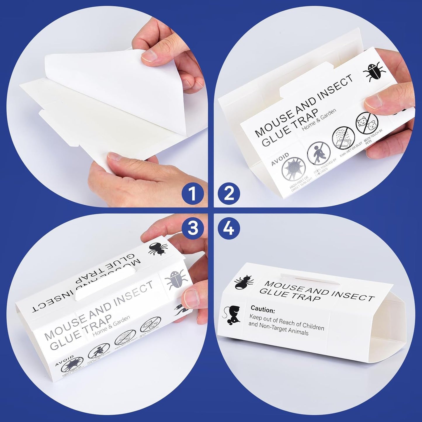 38Pack Mouse & Insect Traps Indoor for Home, Glue Traps for Mice Roach Rats Rodents Ant, Sticky Pest Control Adhesive Tray for Catching Bugs, Sesame Oil Scent Non Toxic Pre-Baited Glue Boards