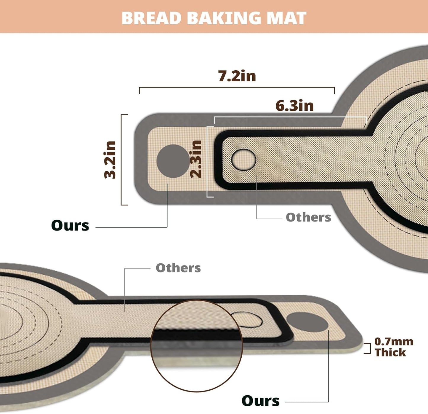 Silicone Bread Sling for Dutch Oven, 2 PCS Non-Stick & Easy Clean Reusable Sourdough Mat, Sourdough Bread Baking Supplies, Tools & Accessories