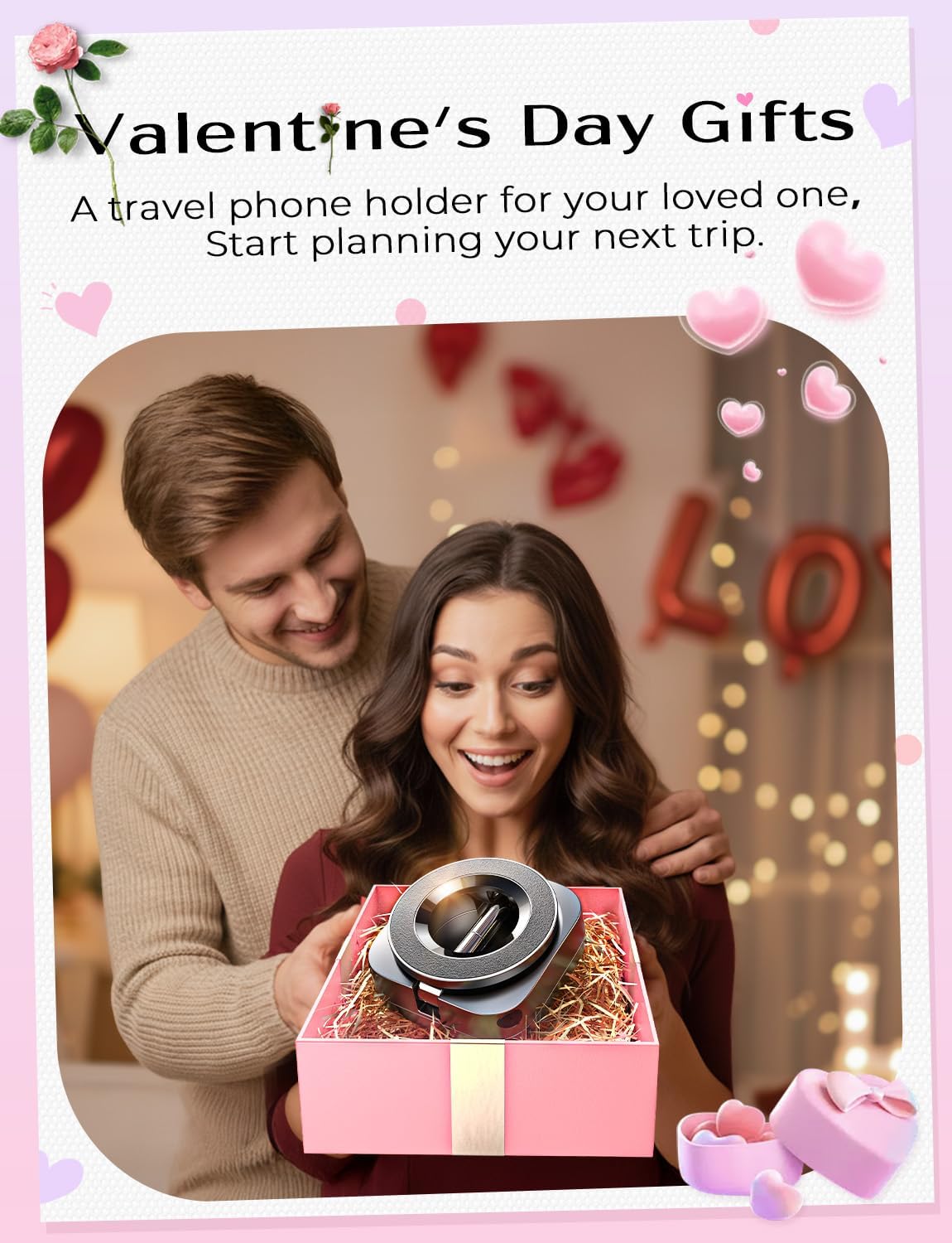 LISEN Travel Gifts Christmas for Gifts Airplane Gadgets Men Mini Travel Essentials Phone Holder Stocking Stuffers for Women MagSafe Accessories Vacation Cruise Essentials 2026 Long Flight Must Have