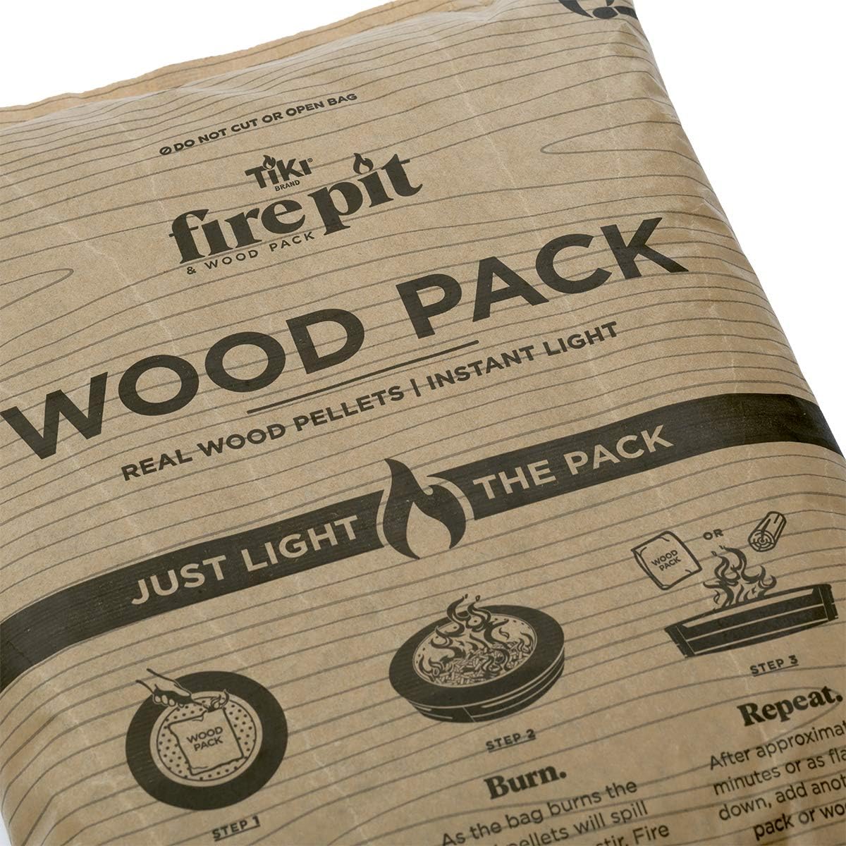 Wood Pack – 4-Pack Wood Pellets for Smokeless Fire Pits, Easy-to-Use Fire Pit Fuel for Outdoor Heating & Camping, 30+ Minute Burn Time, Made in The USA