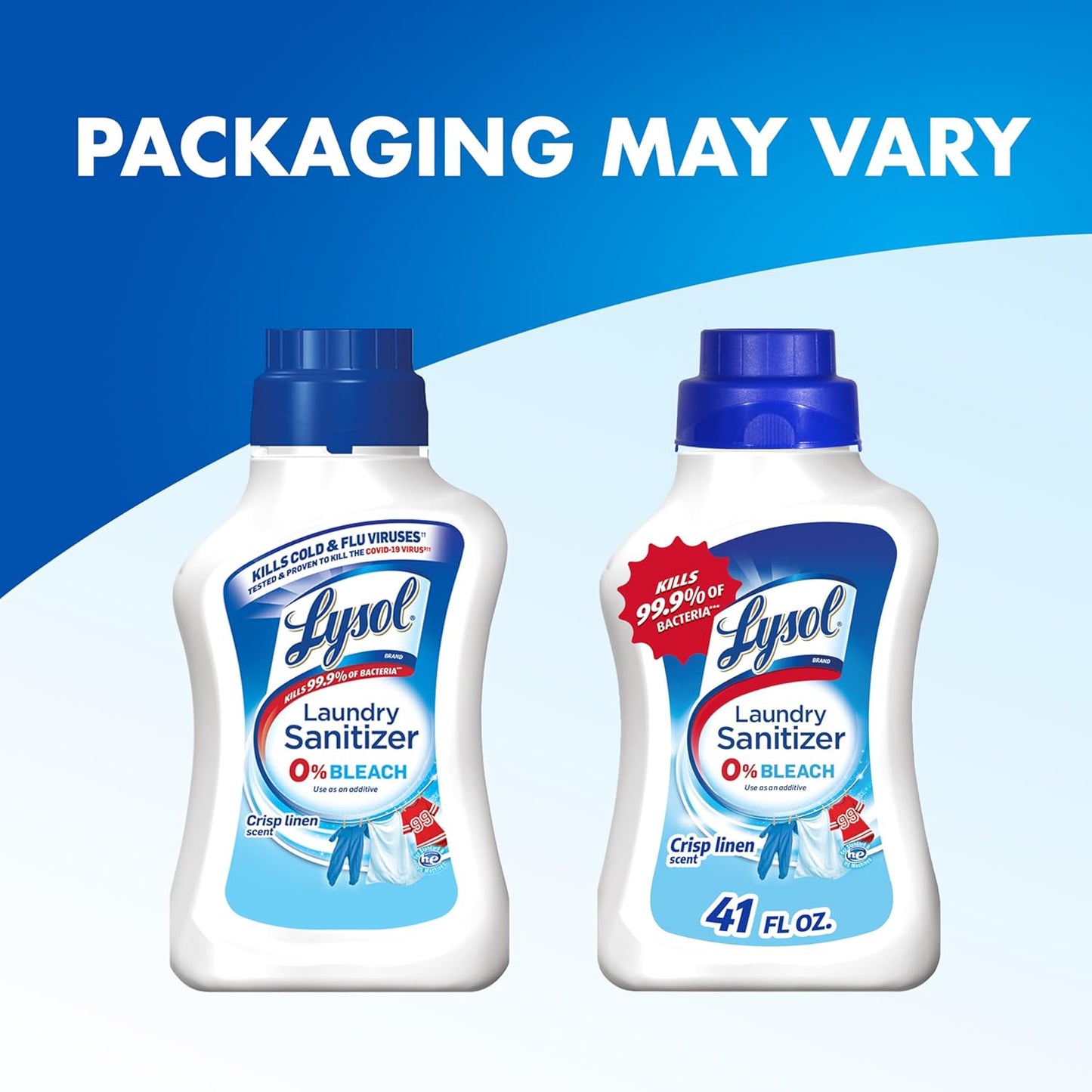 Lysol Disinfectant Laundry Sanitizer & Scent Booster, Laundry Detergent Additive, Color Safe Bleach Alternative, Laundry Odor Eliminator, Kills Bacteria & Viruses, Crisp Linen Scent, 41 Fl Oz Liquid