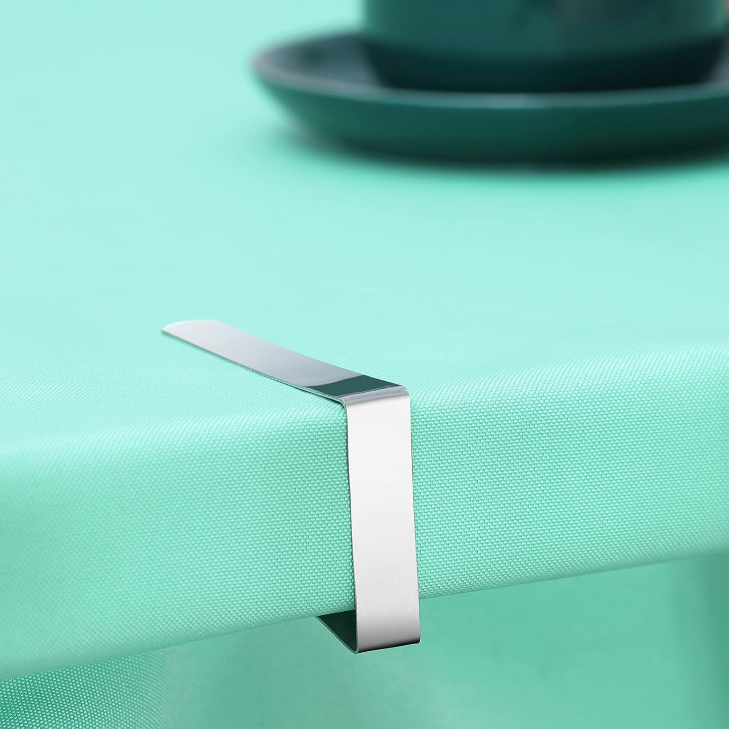 12 Pack Heavy Duty Stainless Steel Tablecloth Clips – Non-Slip Table Cover Clamps for Picnic, Wedding, Buffet, Party & Outdoor Dining – Fits Tables up to 1.4"