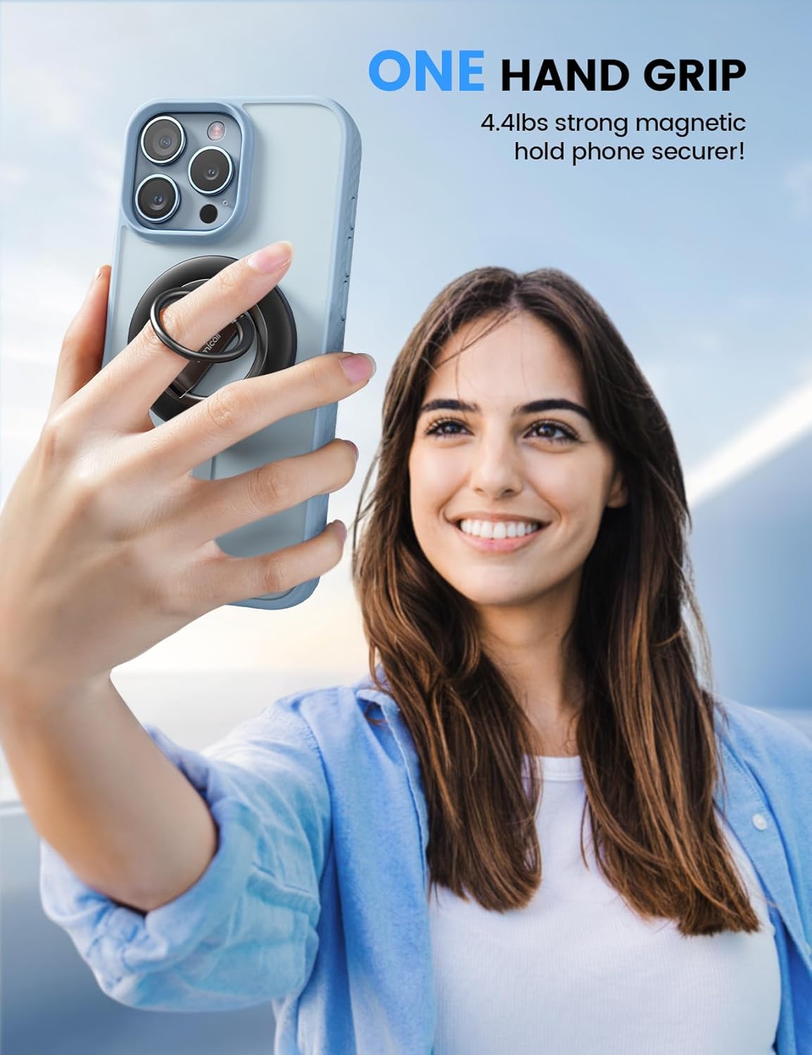 Lamicall for MagSafe Magnetic Phone Ring Grip - 360° Rotation Finger Grip Holder Stand, Super Magnet Cell Phone Kickstand Ring, Mag Safe Accessories for iPhone 17 16 15 14 13 12 Pro Max Air, Androids