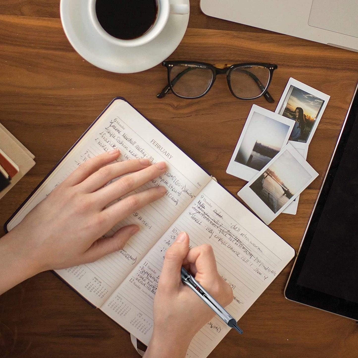 Pilot Precise V5 RT Refillable & Retractable Rollerball Pens, Extra Fine Point Pens 0.5 mm, Black, Pack of 12 - Ideal for School, Journaling & Office Writing