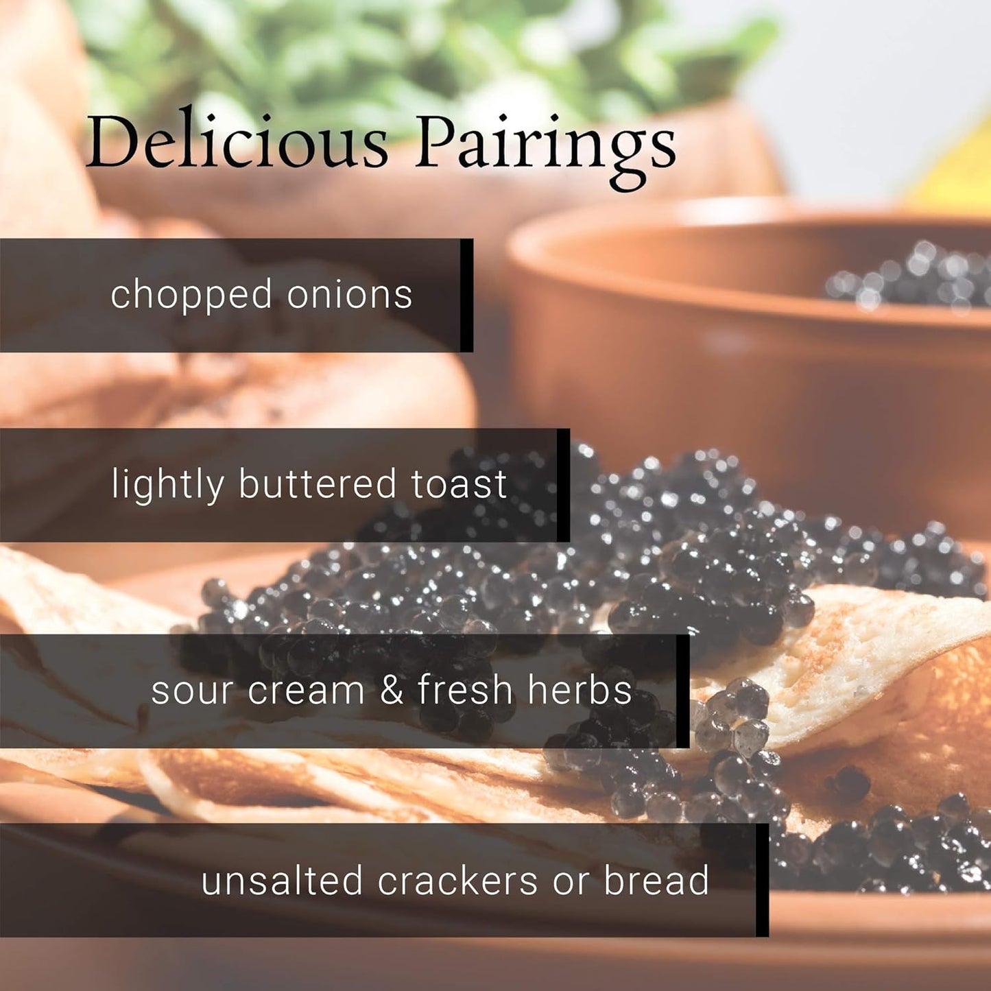 OVERNIGHT SHIPPING - OLMA Beluga Hybrid Black Caviar - Rated Top Caviar in the World - 0.5 oz / 14 g