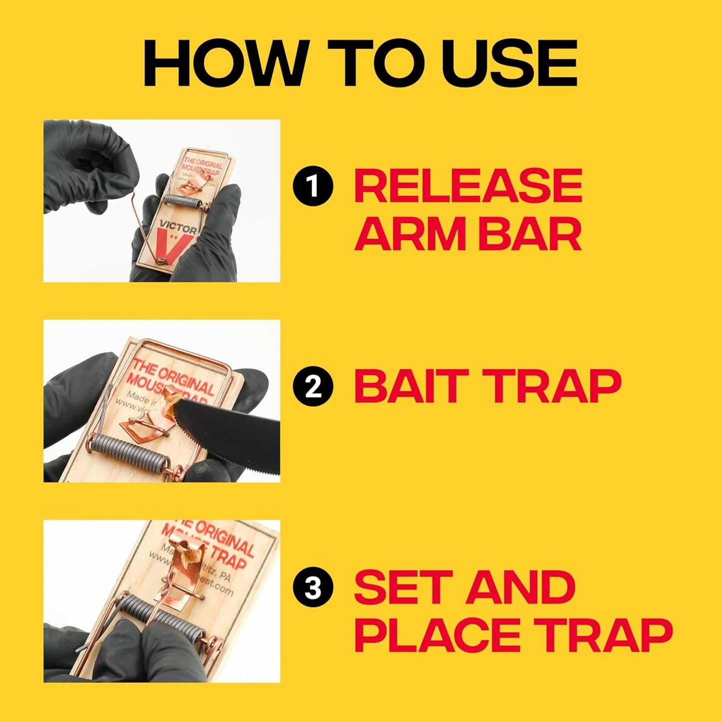 Victor Mouse Traps M150-12, Metal Pedal, Sustainably Sourced FSC Wood, Wooden Mouse Traps - Pack of 12