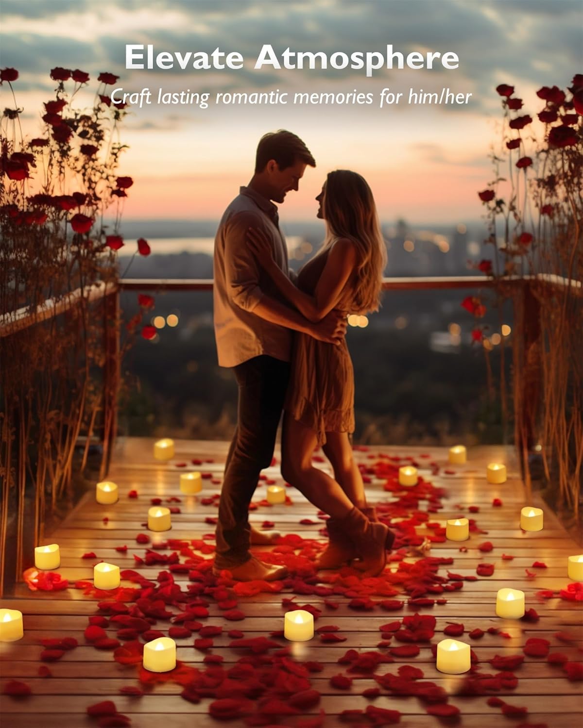 Homemory 12Pcs Flickering Flameless Candle Battery Operated, 200+Hours Fake Electric LED Tea Lights for Votive, Centerpiece Table Decorations, Wedding, Aniversary, Halloween,