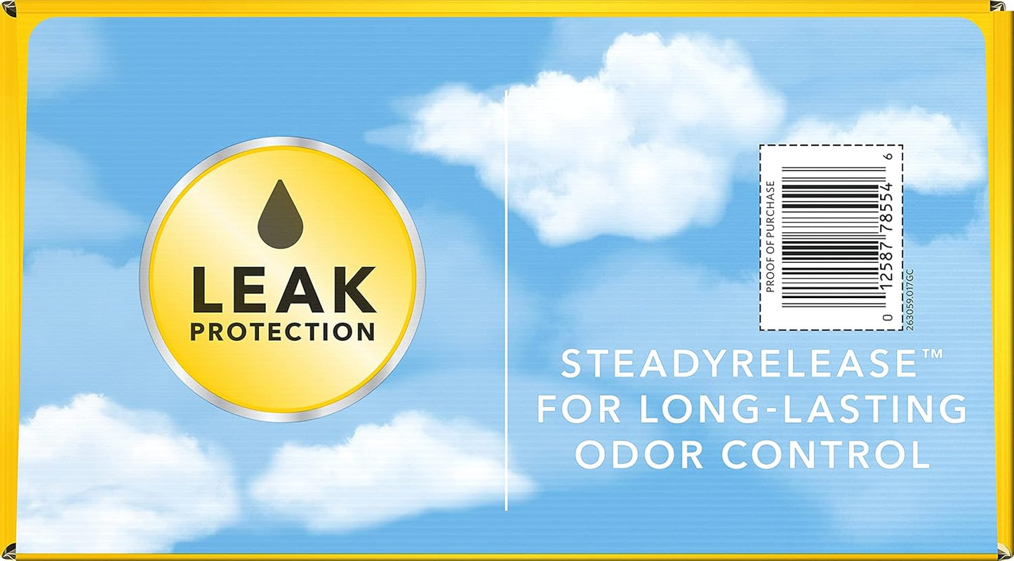 Glad Tall Kitchen Drawstring Trash Bags - Odorshield 13 Gallon White Trash Bag, Febreze Fresh Clean, 110 Count