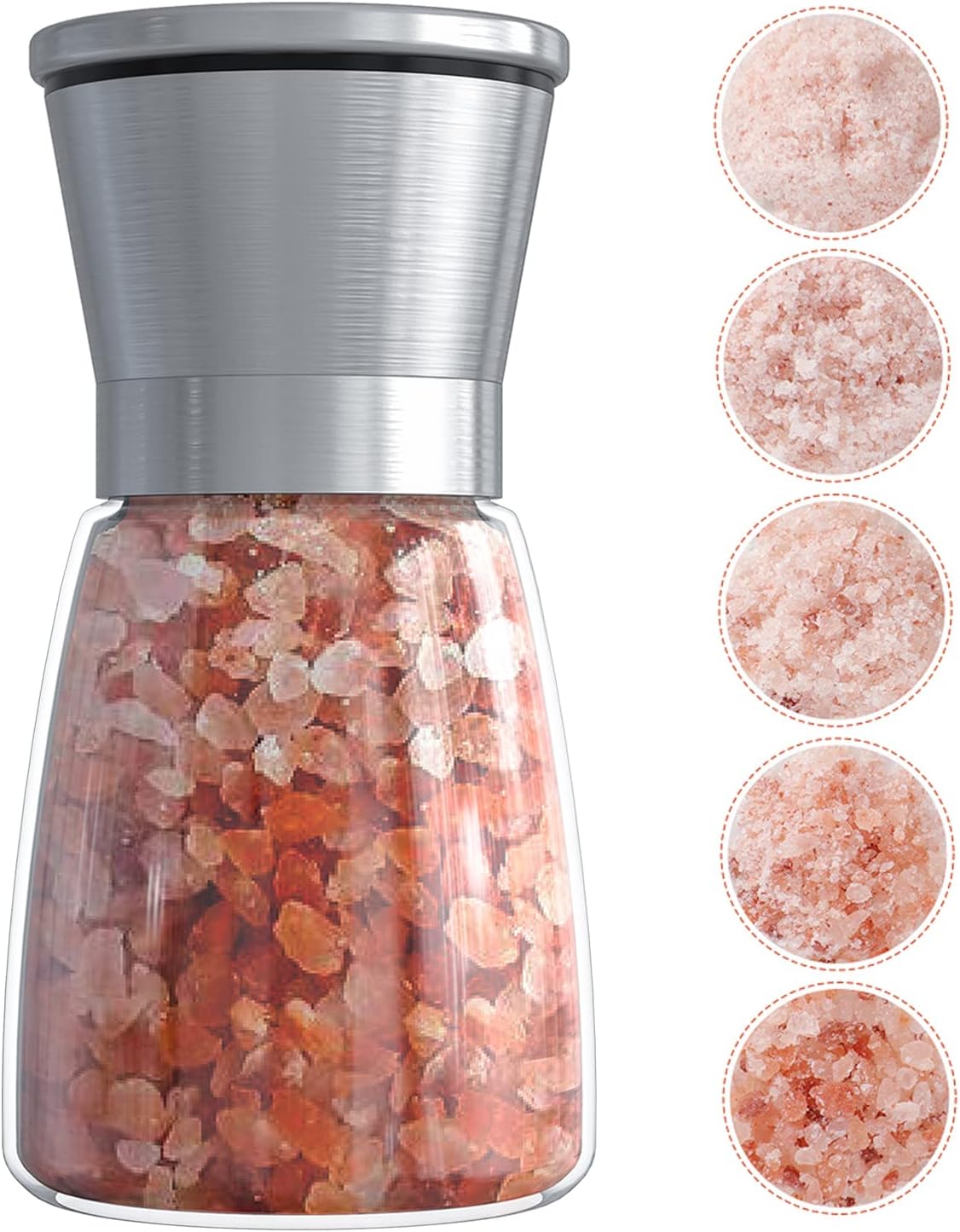 Original Stainless Steel Salt or Pepper Grinder - Top Spice Mill with Ceramic Blades, Brushed Stainless Steel and Adjustable Coarseness By Pepper Grinder (Single Package)