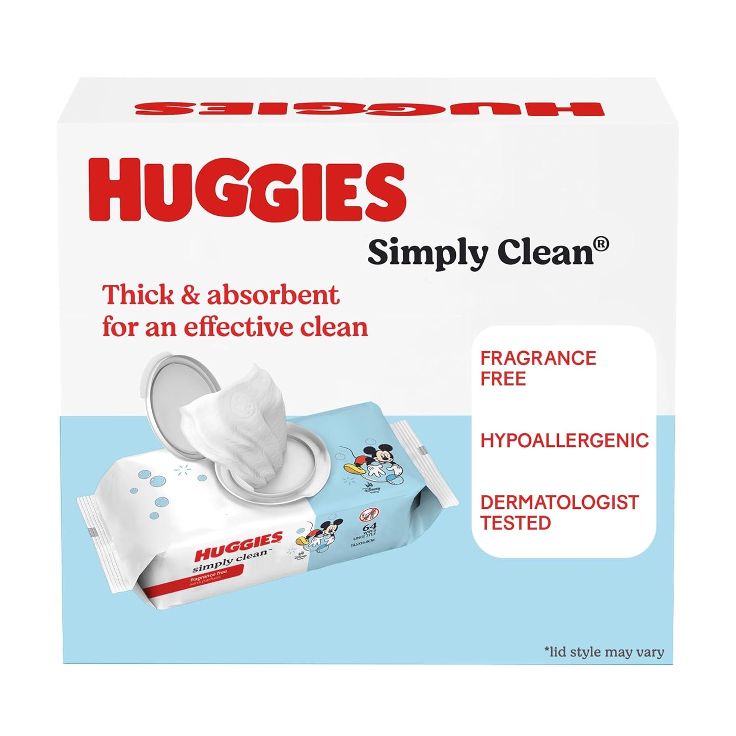 Huggies Simply Clean Baby Wipes, Unscented – 704 Wipes (11 Flip-Top Packs), Sensitive Skin Safe