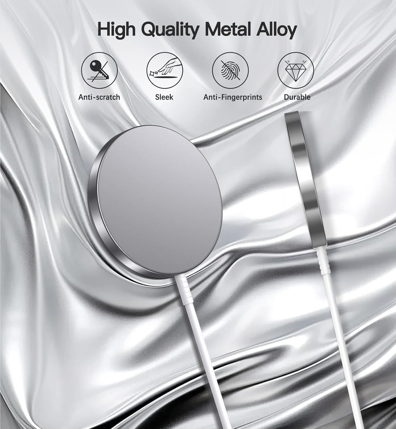 Magnetic Wireless Charger 15W Fast Mag Safe Charger for Cell iPhone 17 Pro Max/17 Pro/17 Air/17/16/15/14/13/12 Series 2 Pack Charging Pad for AirPods 3/2/Pro 2/Pro Mag-Safe Original Replacement