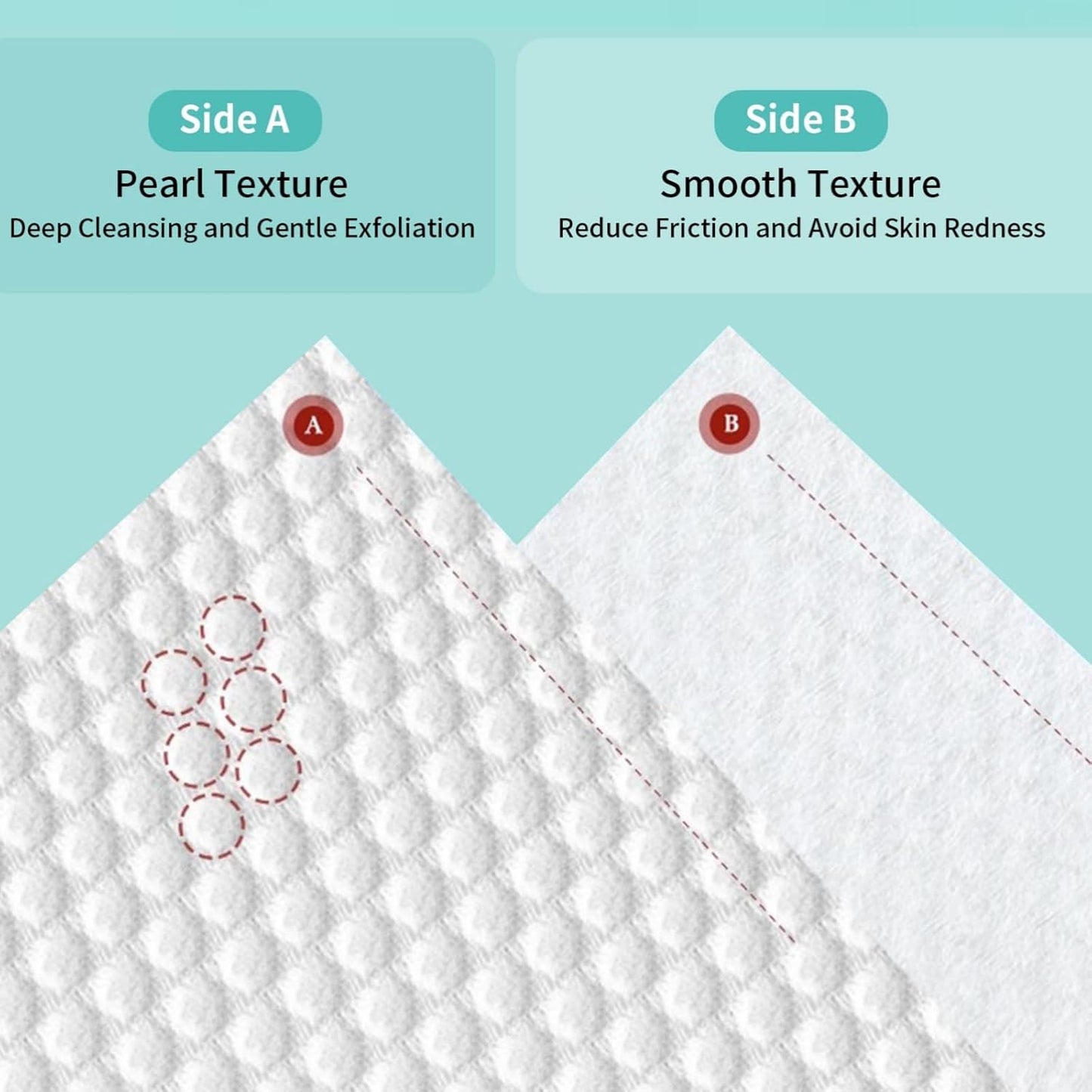 Ultra Thick Disposable Face Towels, Lint-Free Wipes for Makeup Removal, 50 Count - Cart Shape