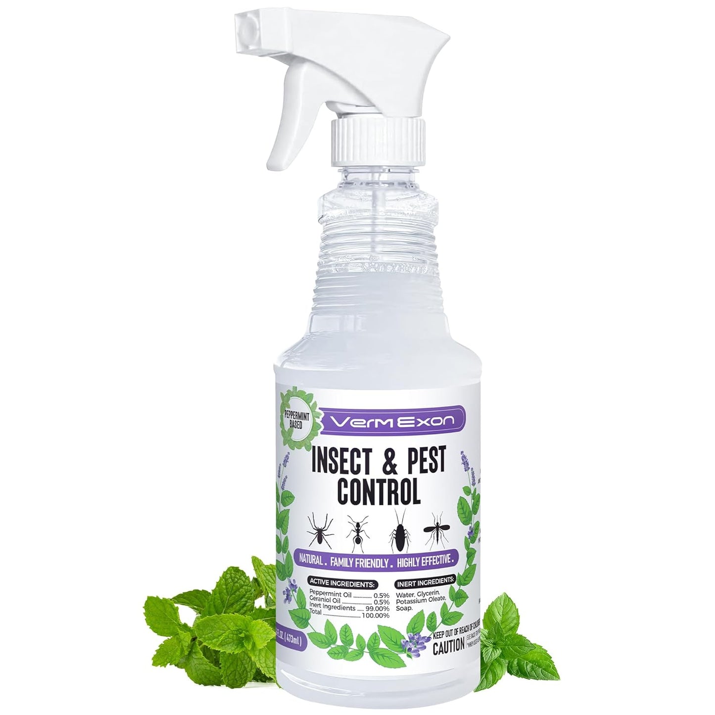 Peppermint Oil Insect & Pest Control Spray – 16oz Natural Plant-Based Bug Killer for Spiders, Ants, Flies, and Other Insects, Safe for Home & Kitchen Use