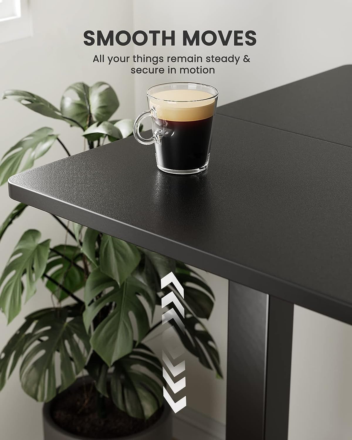 ErGear Height Adjustable Electric Standing Desk, 47.2 x 23.6 Inches Sit Stand up Desk, Memory Computer Home Office Desk with Two-Piece Desktop (Black)