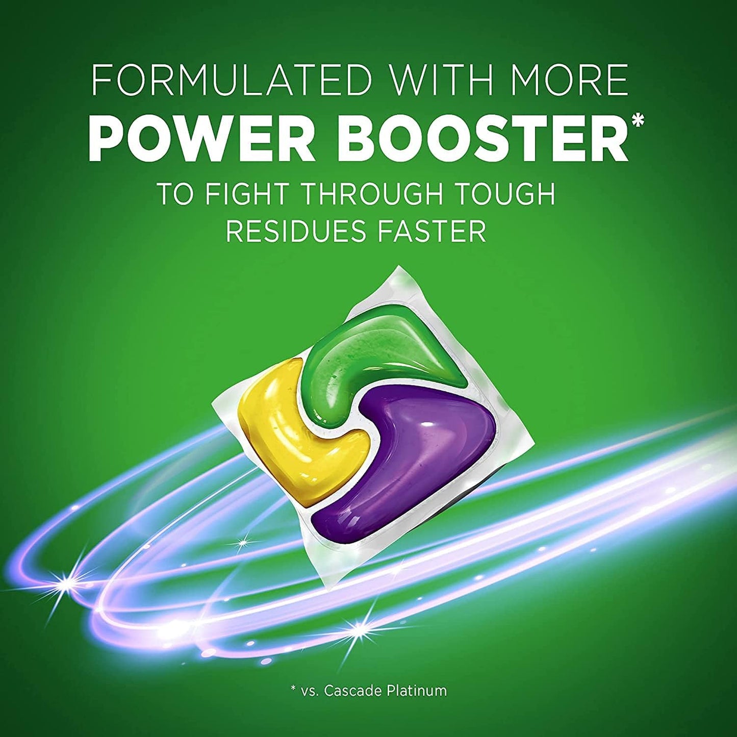 Cascade Platinum Power Boost Dishwasher Pods, Dishwasher Detergent, Dishwasher Soap, Dish Tabs, Dishwashing Tablets, Dish Detergent, Lemon, Actionpacs, 37 Count