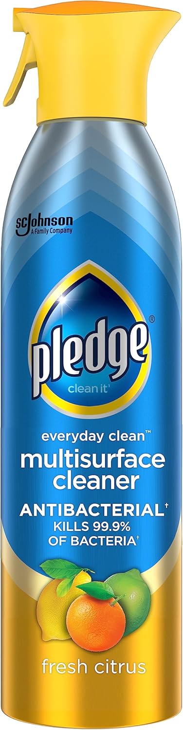 Pledge Antibacterial Multisurface Cleaner Spray, Fresh Citrus Scent, 9.7oz