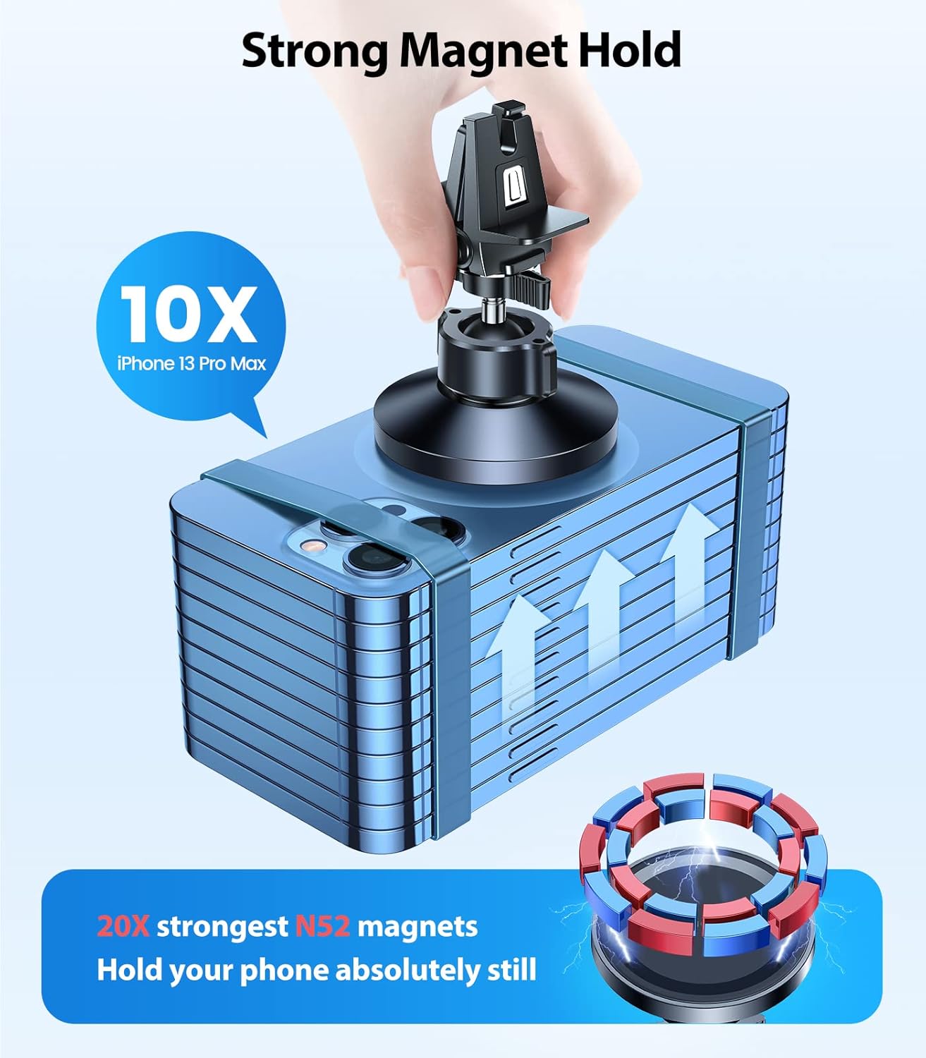 VICSEED for MagSafe Car Mount Upgraded Strongest Magnet Power Magnetic Phone Holder for Car Vent 360 Adjustable Magnetic Car Phone Holder Mount for iPhone 17 Pro Max 16 15 14 13 12 Plus Mini