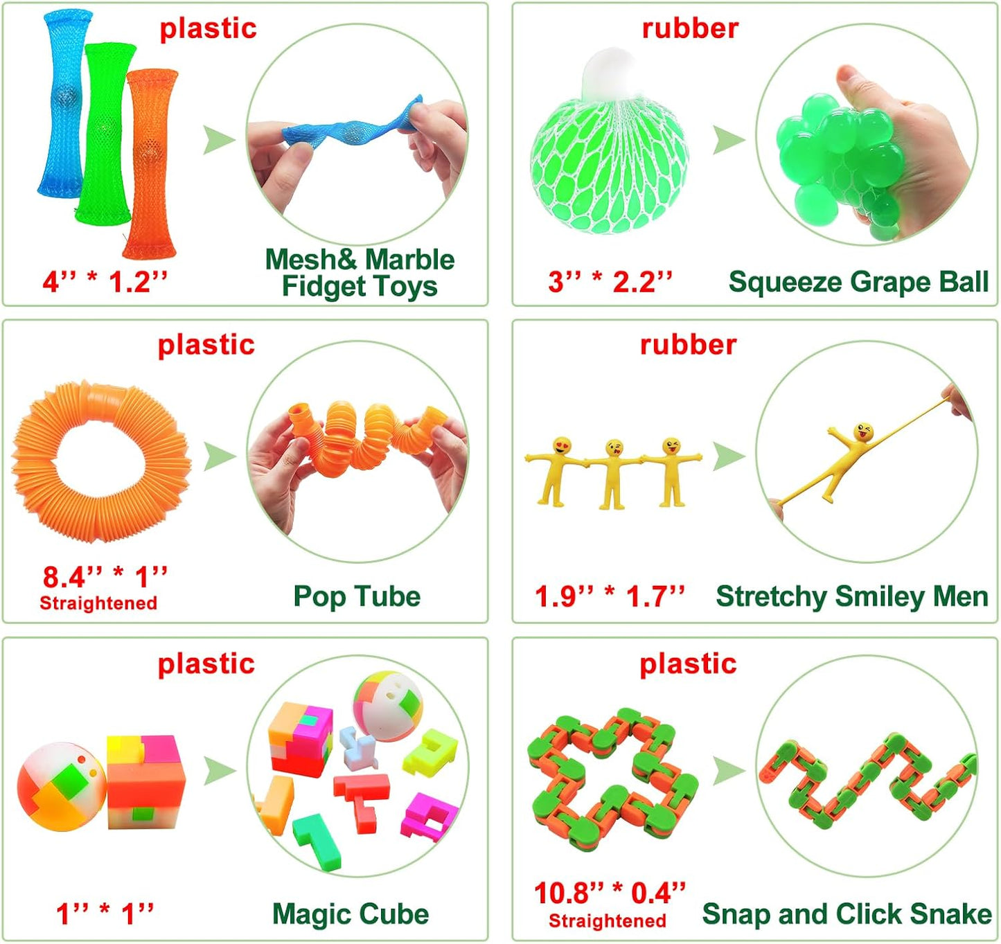 Scientoy Fidget Toy Set, 35 Pcs Sensory Toy for ADD, OCD, Autistic Children, Adults, Anxiety Autism to Stress Relief and Anti Anxiety with Motion Timer, Perfect for Classroom Reward with Gift Box