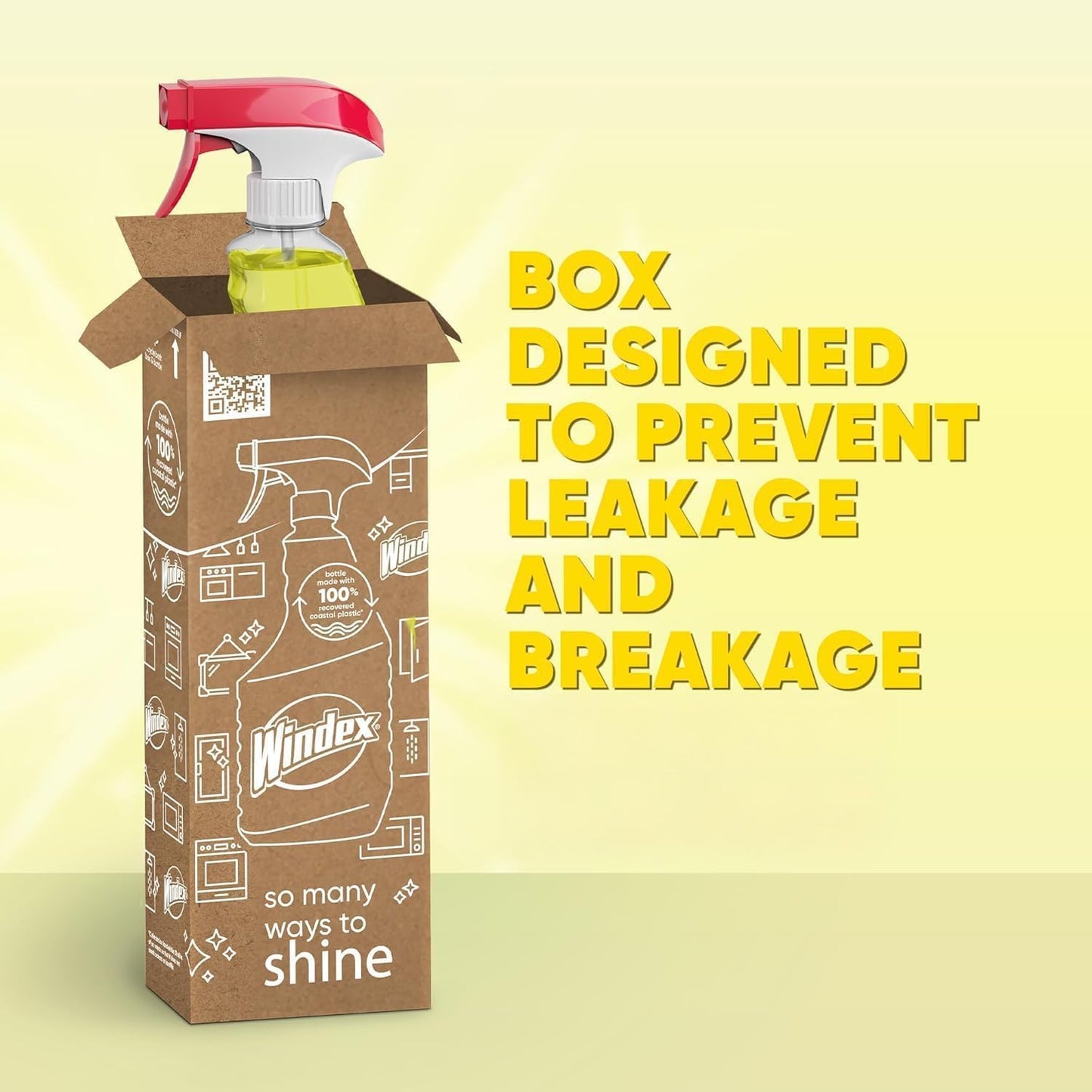 Windex Multipurpose Cleaner Disinfectant Spray Bottle, Packaging Designed to Prevent Leakage and Breaking, Surface Cleaning Spray, Citrus Fresh Scent, 23 Fl Oz