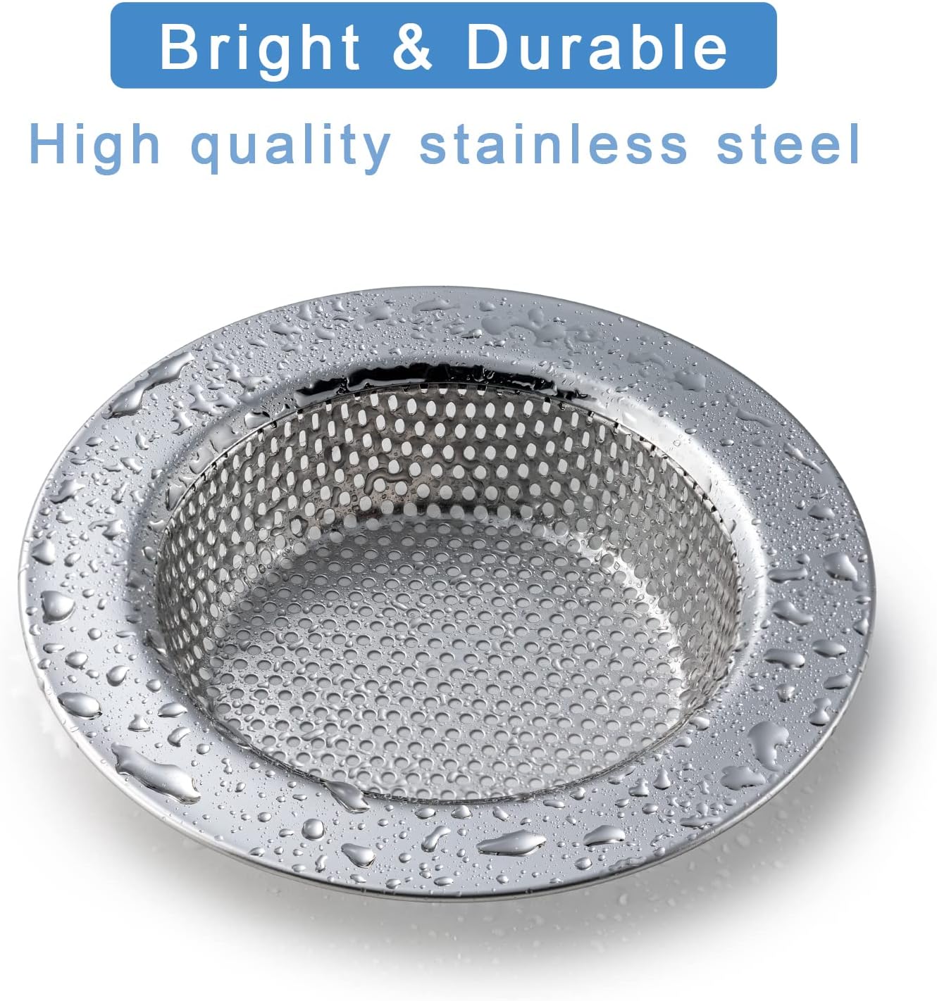 2 Pcs Sink Strainer for Most Kitchen Sink Drain Basket, Upgraded Double-Layer Safe Design Kitchen Sink Strainer (Outer Diameter 4.5 Inch)