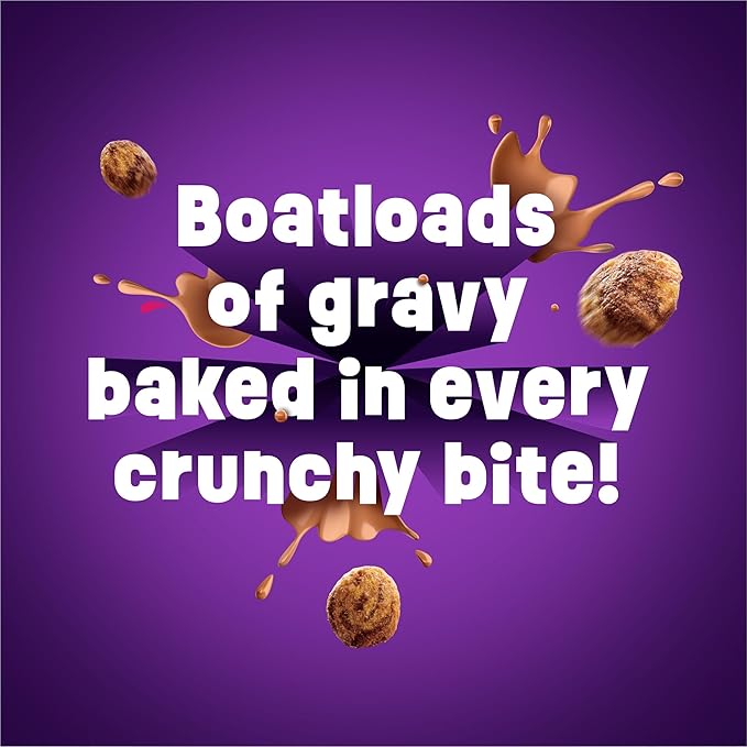 Purina Friskies Dry Cat Food Gravy Swirl'd With Flavors of Chicken, Salmon and Gravy - 3.15 lb. Bag