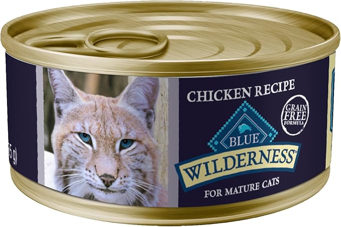 Blue Buffalo Wilderness High-Protein Grain-Free Wet Food For Adult Cats 7+, Chicken Recipe, 5.5-oz., 24-count - Cart Shape