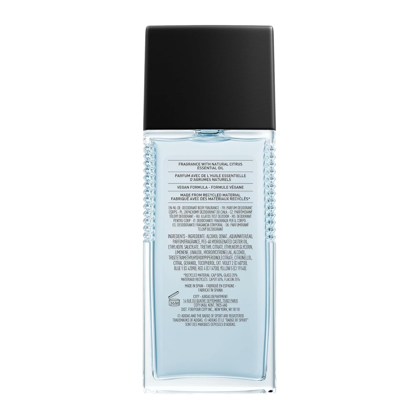 Adidas Moves Him Body Fragrance 2.5 fl oz (Pack of 1) , Notes of Green Apple, Cedarwood, Musk, Men's Fragrance, Long Lasting, Sporty Fragrance, Travel Size