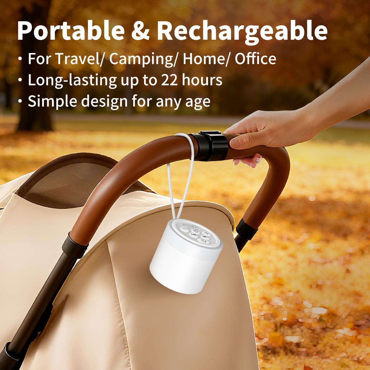 Sound Machine Mini White Noise Machine with 30 Soothing Sounds for Newborn Baby Kids Adults Portable Rechargeable Sleep Brown Noise Machine 4 Timers Memory Function for Travel Camping Home Office