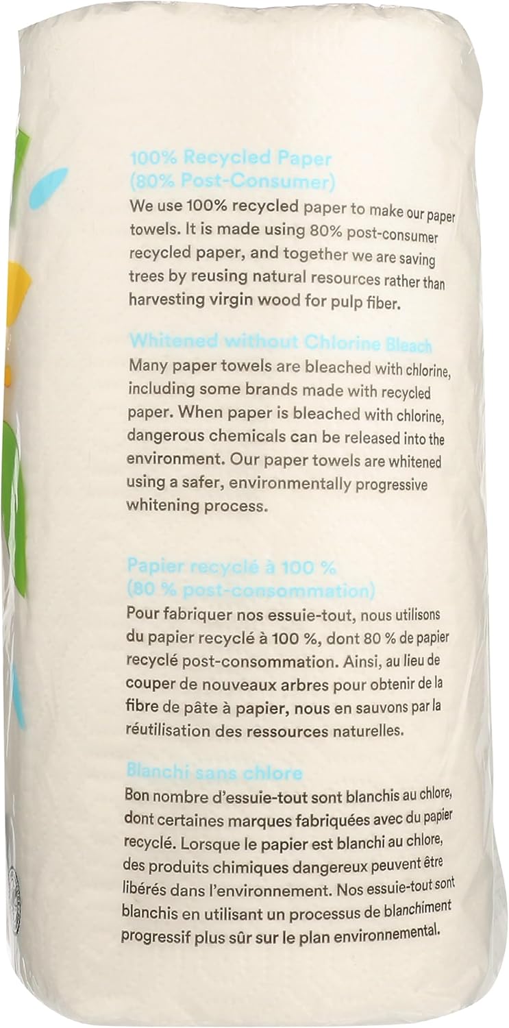 365 by Whole Foods Market, 100% Recycled Jumbo Paper Towels, Ultra-Strong, 135 Sheets per Roll, 3 Count